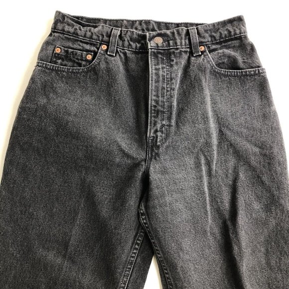 WOMENS LEVIS 513 STRAIGHT LEG‎ STRETCH JEANS OFF Black SIZE Fit W30xL28 - Picture 4 of 6